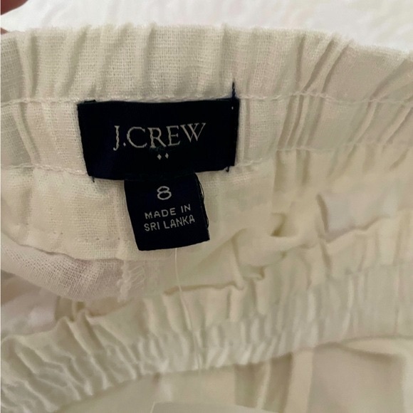 NWT J. Crew Factory White Linen Blend Drawstring Pants Sz 8 - Picture 10 of 16